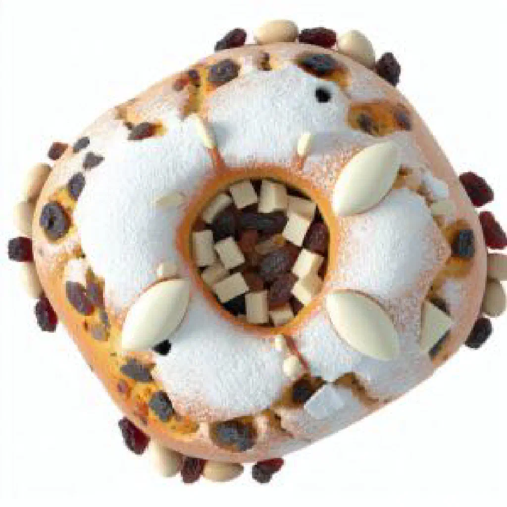 Sliced kerststol Christmas fruit bread dusted with icing sugar