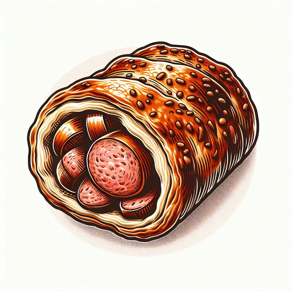 Golden Dutch saucijzenbroodje sausage rolls fresh from the oven