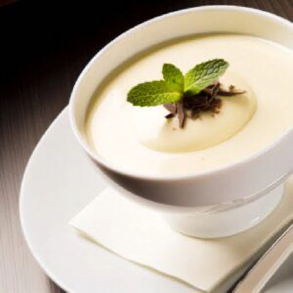 Bowls of creamy Dutch vanilla vla custard