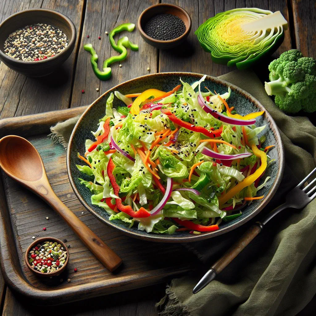 Fresh Nicaraguan cabbage salad with grated carrot and lime dressing in a bowl