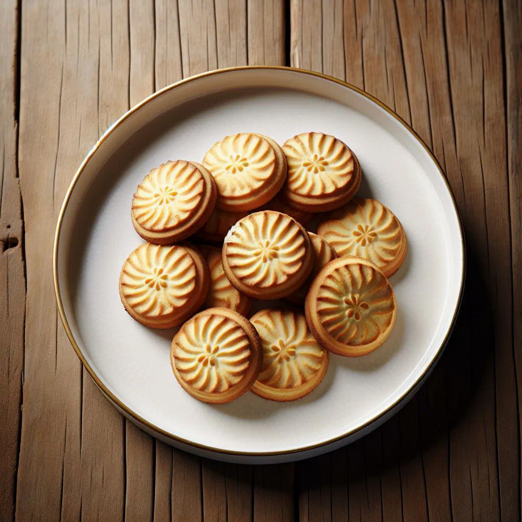 Golden Nicaraguan butter cookies cooling on a wire rack