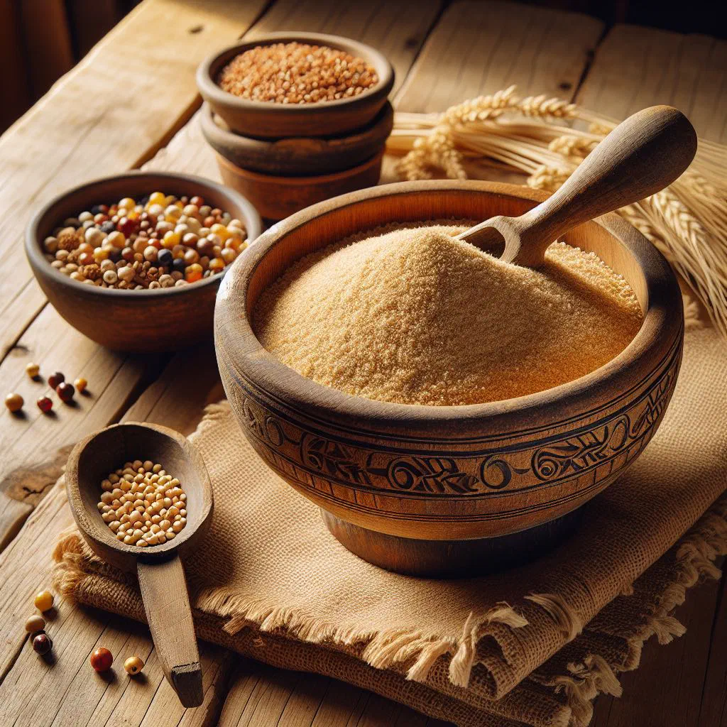 A warm bowl of Nicaraguan gofio made from toasted corn flour