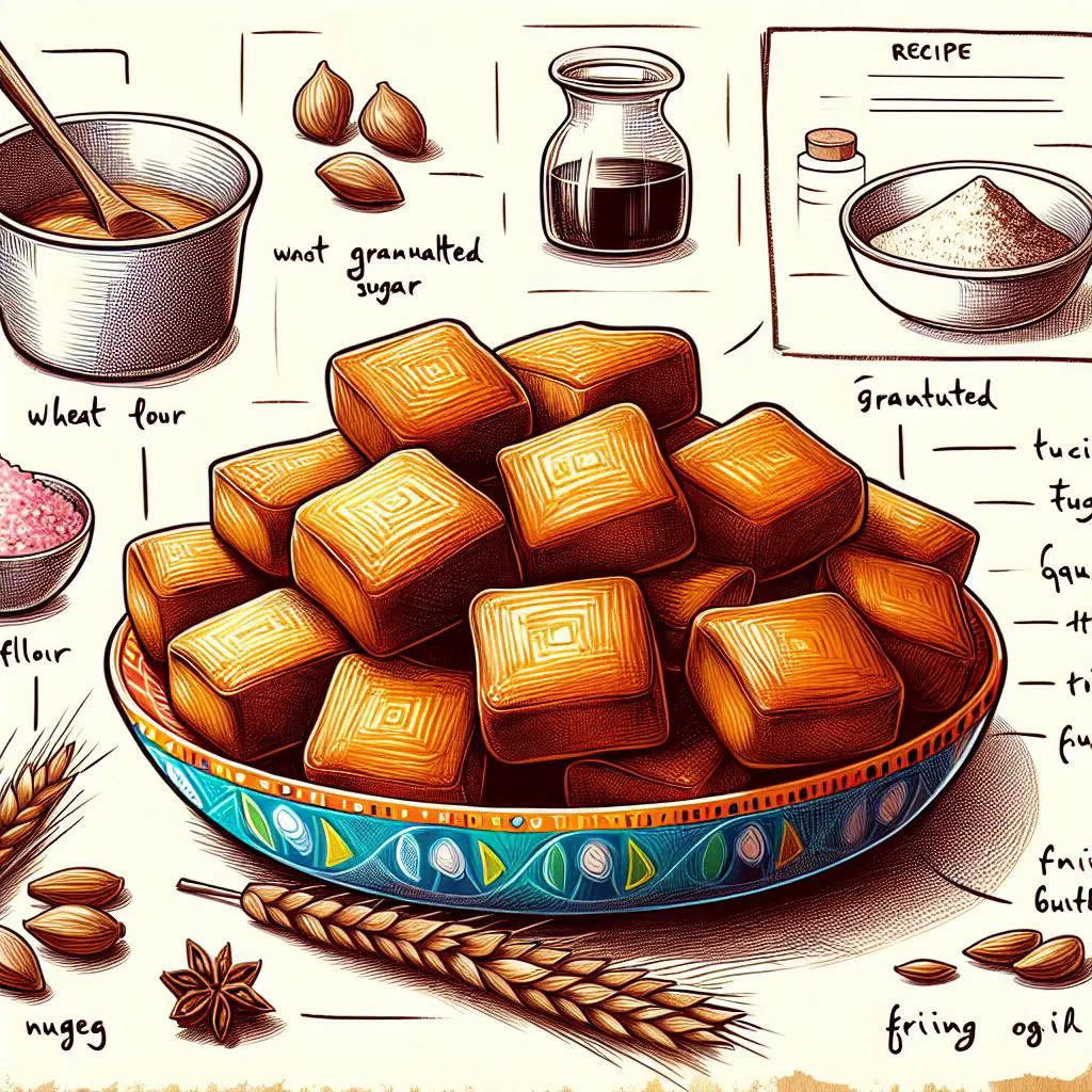 Golden fried Chin Chin pieces piled in a bowl