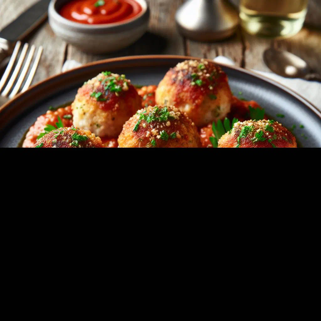 Golden pan-fried Paraguayan fish balls garnished with fresh parsley