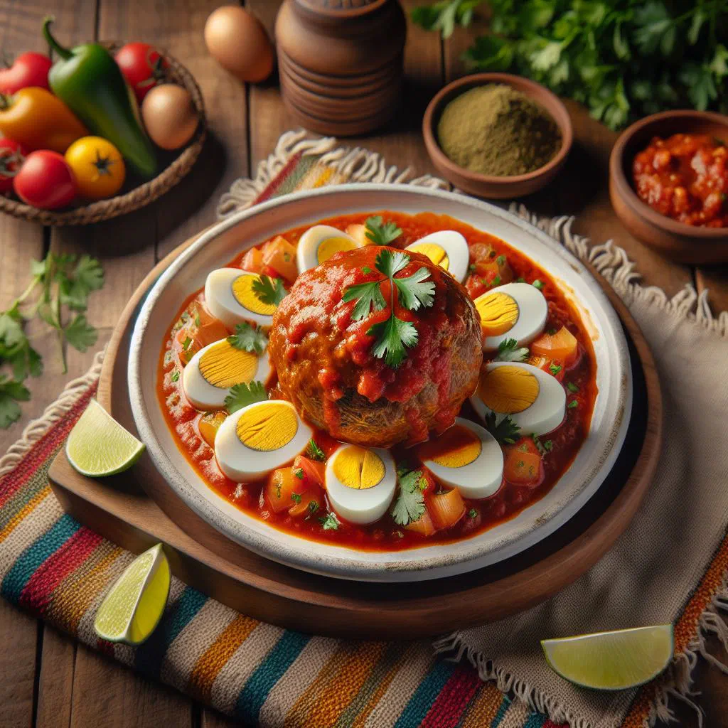Golden Paraguayan meatballs garnished with fresh parsley