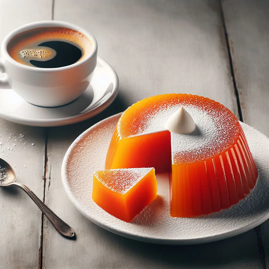 Golden slices of dulce de batata sweet potato dessert dusted with cinnamon