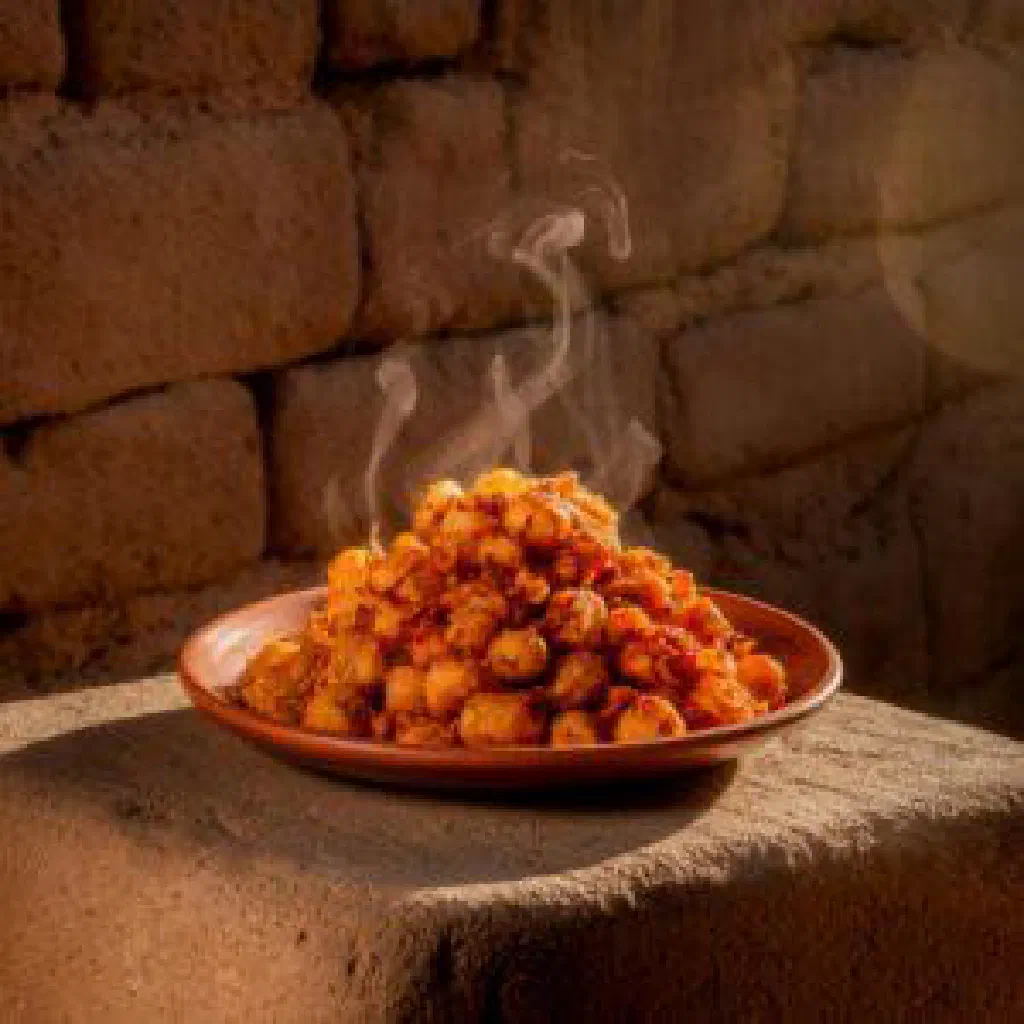Kure Chicharõ, a hearty Paraguayan beef stew served with fresh vegetables