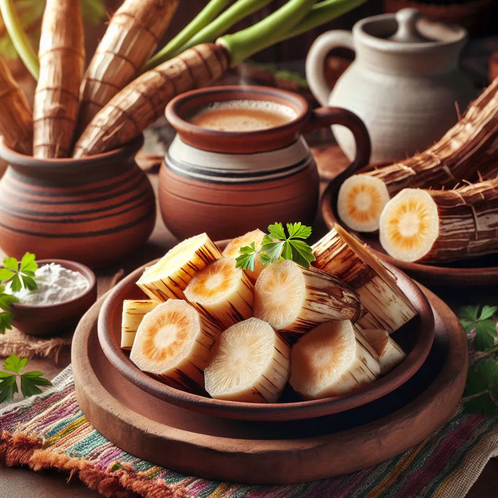 Golden Paraguayan cassava and cheese fritters served on a plate