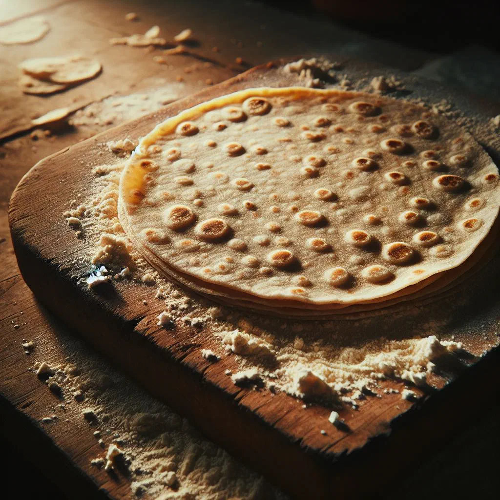 Golden pan-fried corn tortillas stacked on a plate