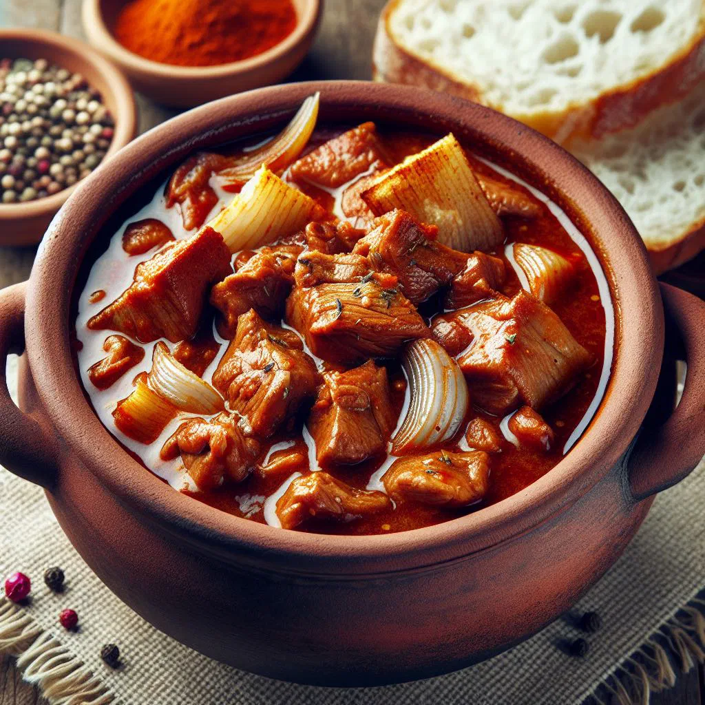 Adobo Cusqueño pork stew in a rich spiced sauce