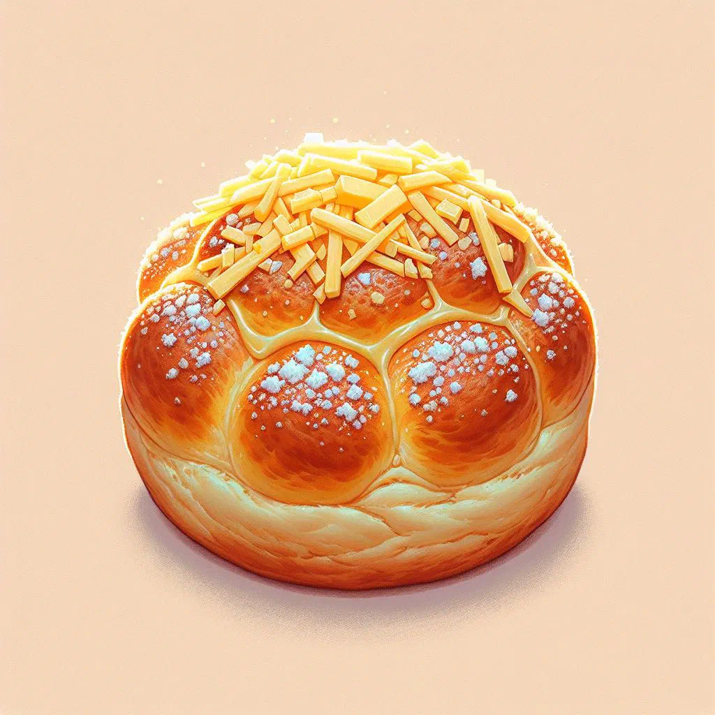 Soft Filipino ensaymada rolls topped with butter glaze and grated cheese