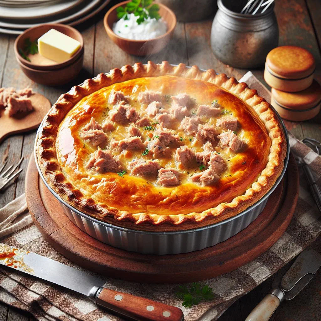 Golden baked Filipino tuna pies with a flaky puff pastry crust