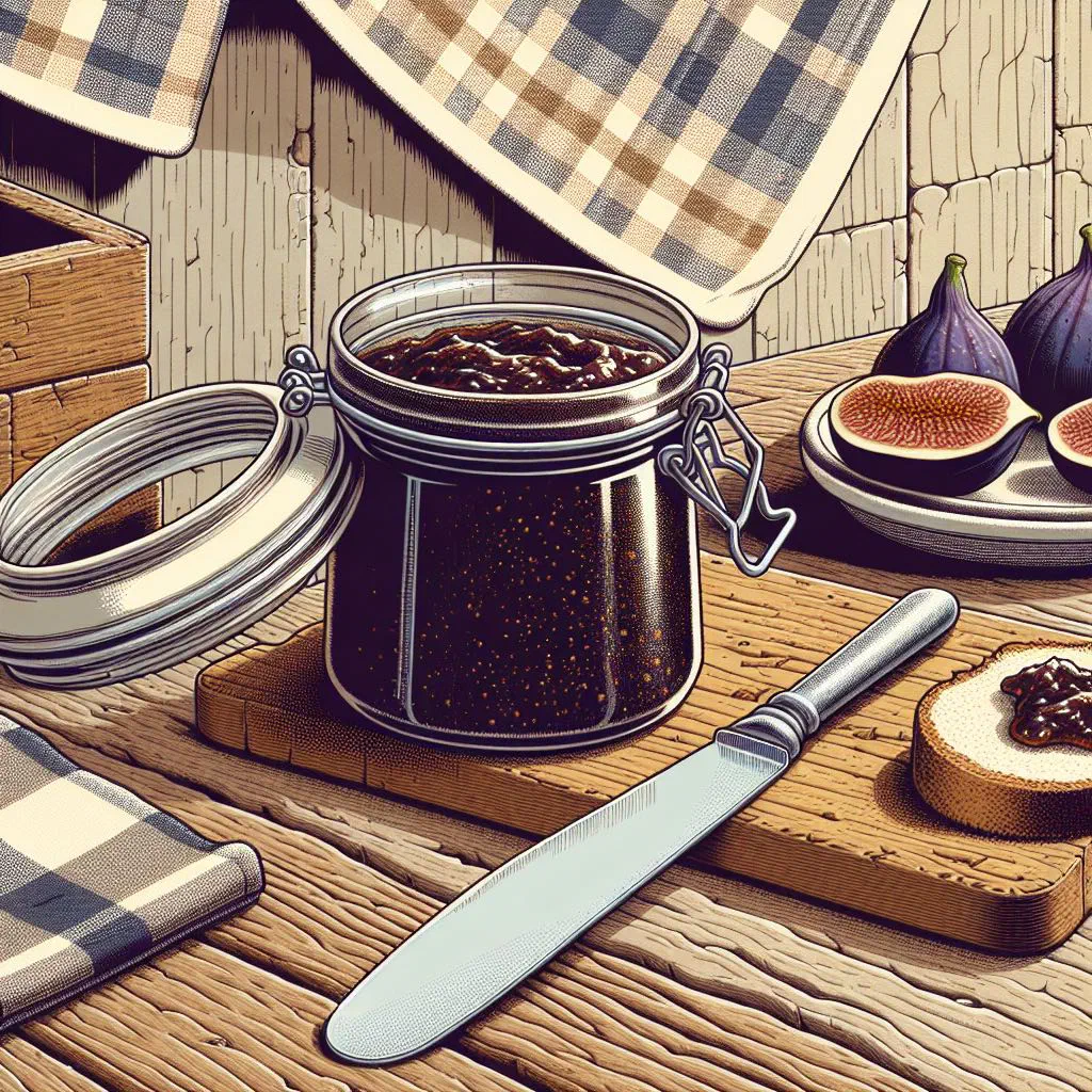 A jar of homemade Portuguese fig jam beside fresh figs
