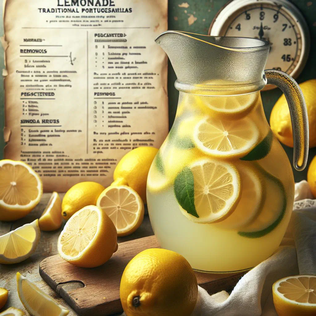 A tall glass of fresh lemonade with ice and mint leaves