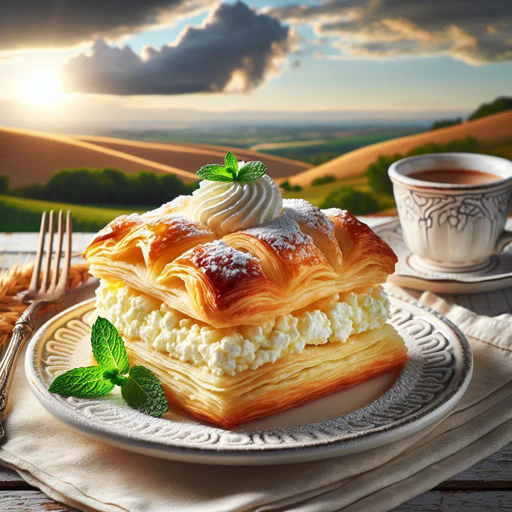 Golden pan-fried Vargabéles pastry parcels filled with potato and cheese