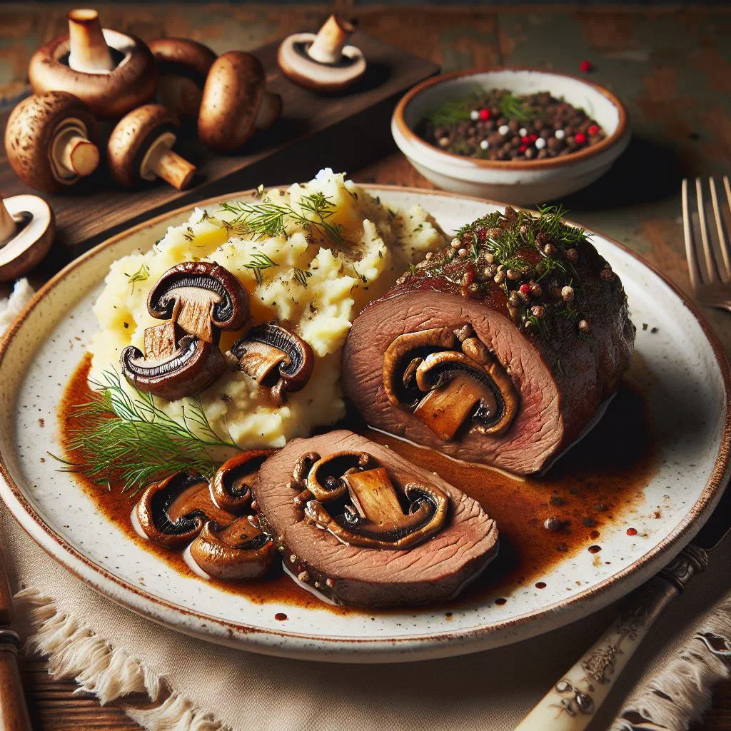 Golden pan-fried zrazy potato patties with a savoury mushroom filling