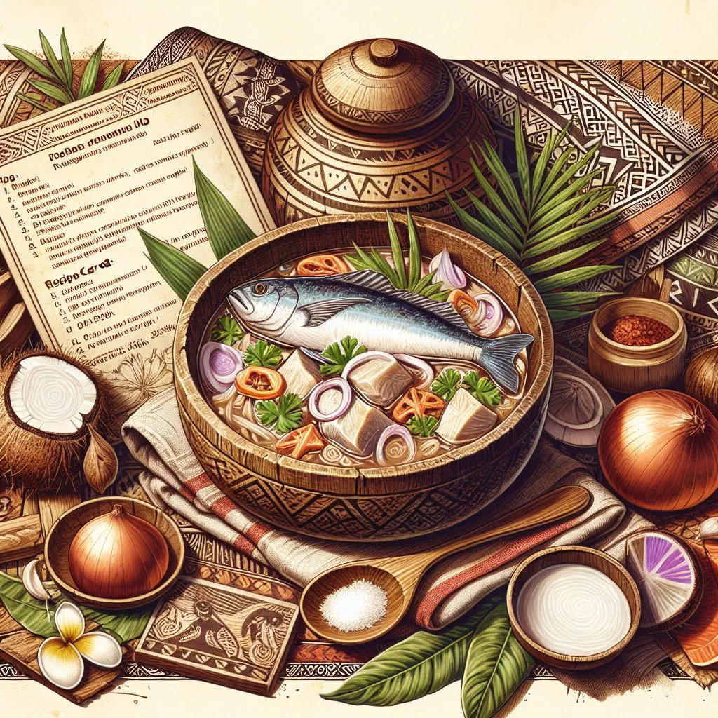 Fai'ai fresh fish marinated in coconut milk with herbs and lime