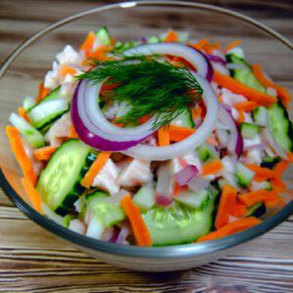 Fresh marinated fish with vegetables and coconut cream in a bowl