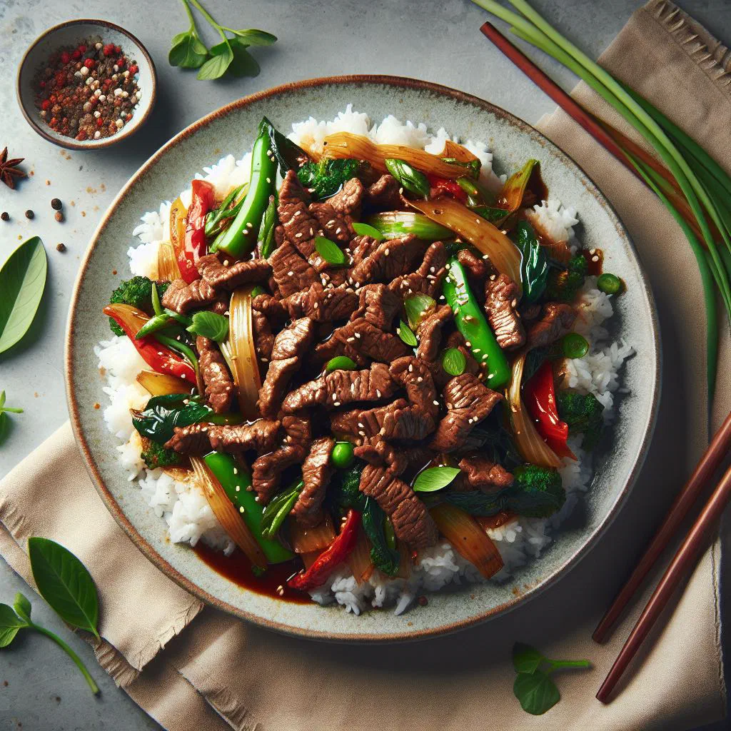 Samoan sapa sui with glass noodles, beef and vegetables in a savoury broth