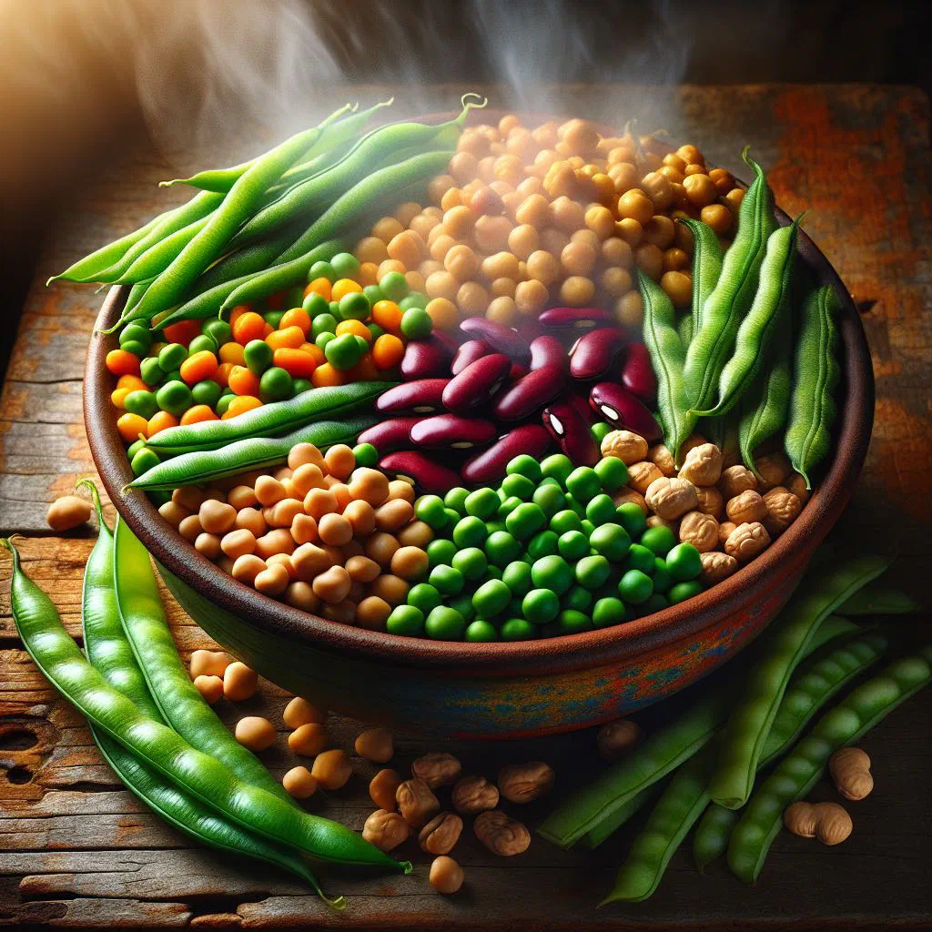 Colourful steamed vegetables with fresh herbs on a flat plate