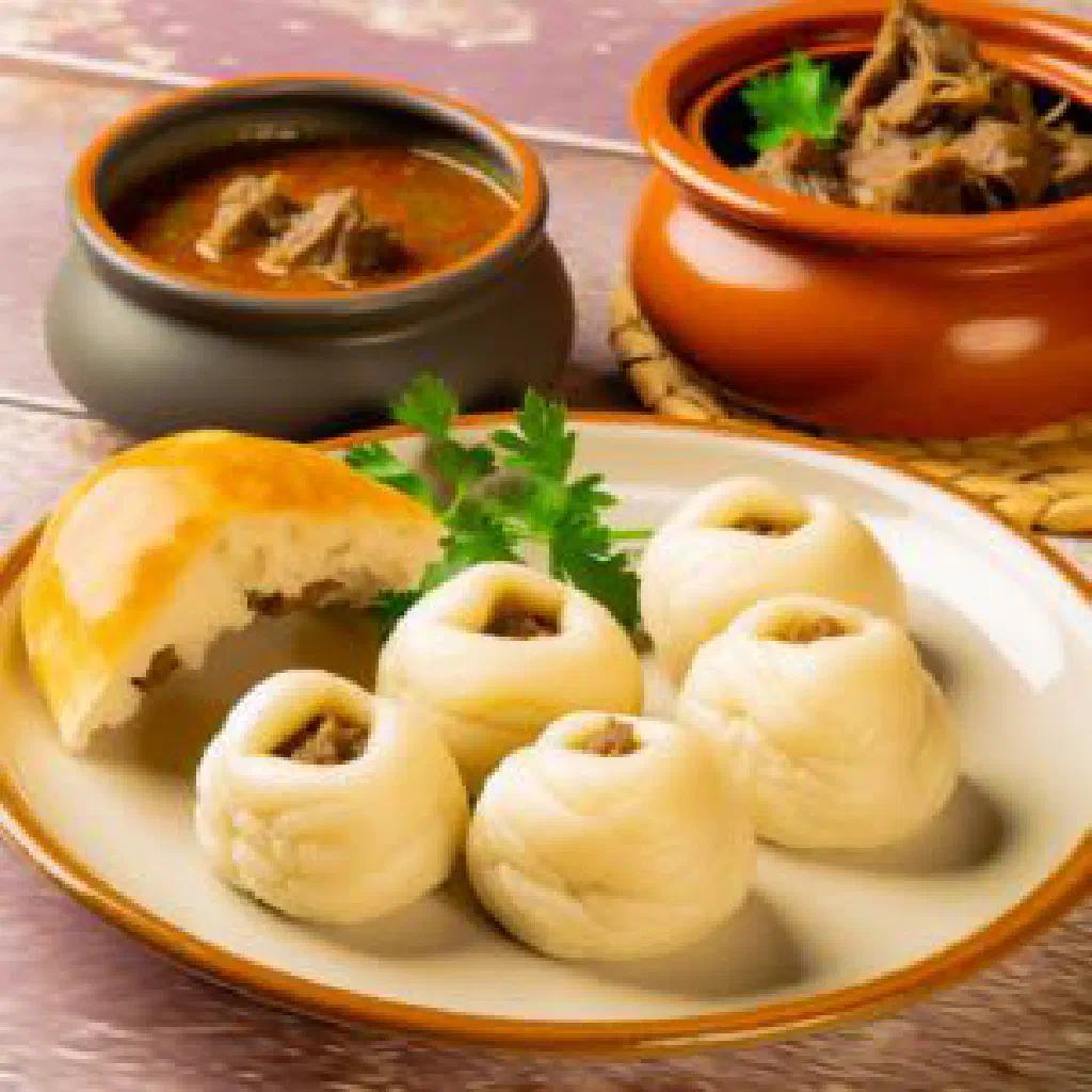 Qursan with tender lamb and thin flatbread pieces in a spiced broth