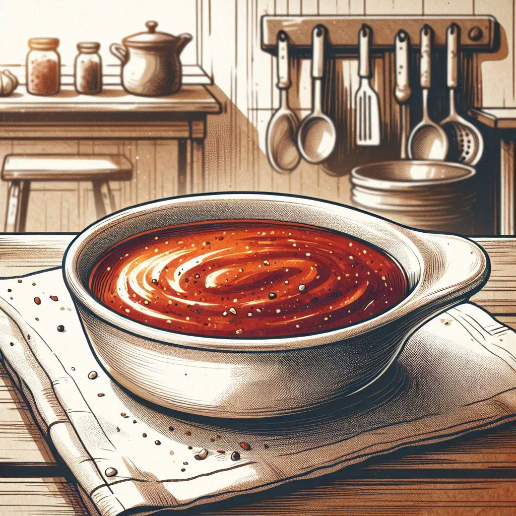 Bowl of Senegalese sauce kaldou with fish in a rich peanut sauce
