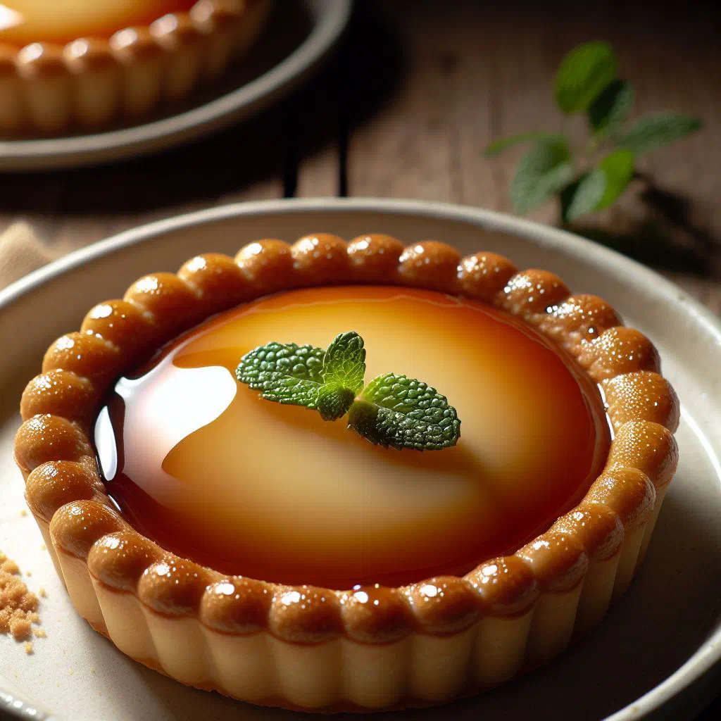 Golden-baked beancurd tarts with a smooth soybean custard filling