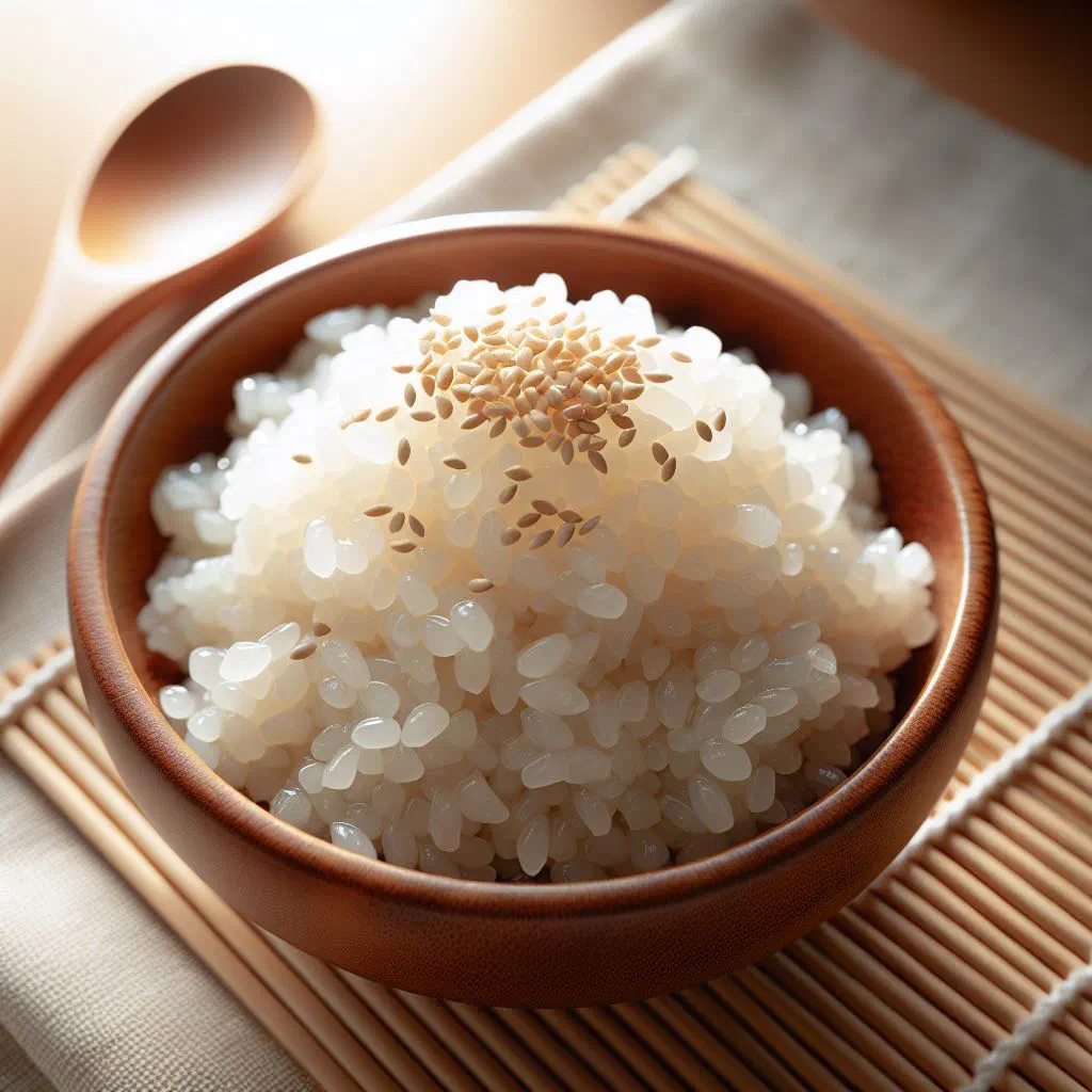 Sweet glutinous rice with coconut milk and fresh mango slices
