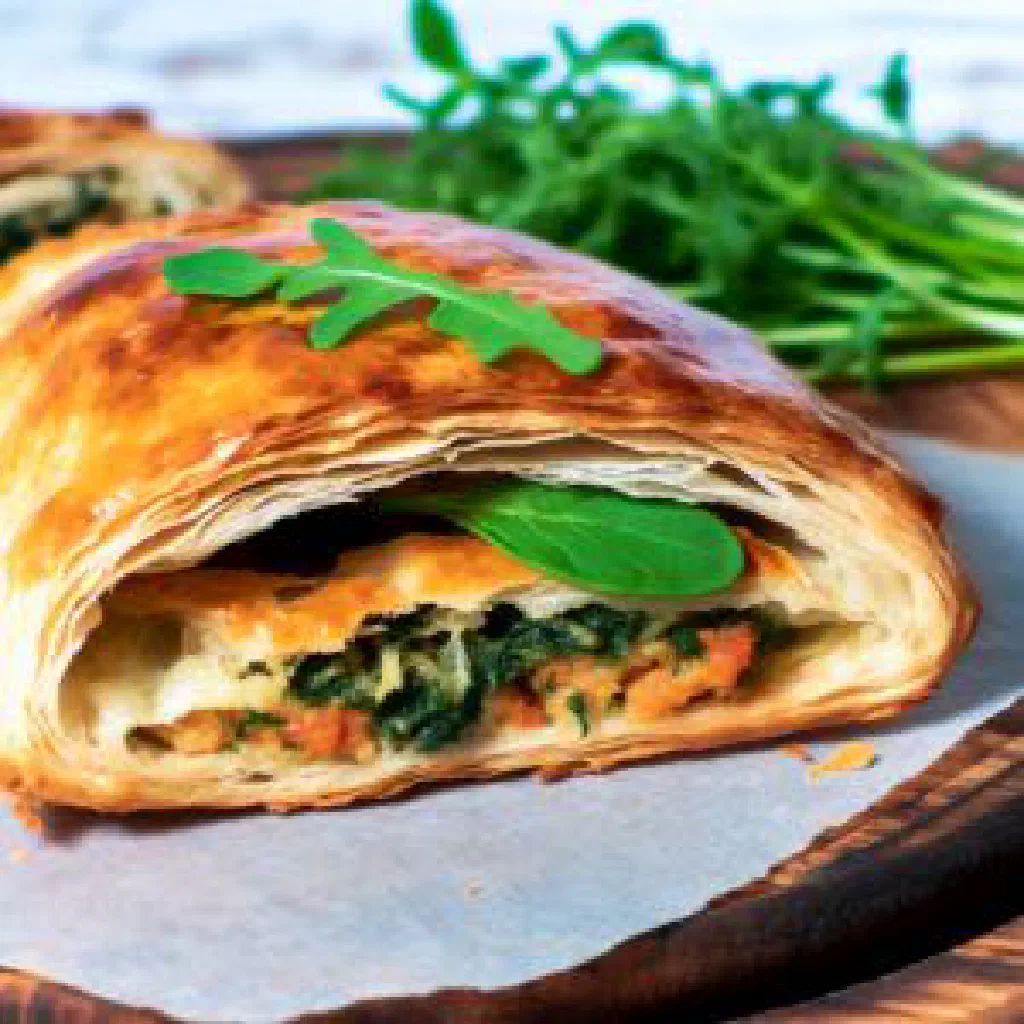 Golden, crispy burek pastry filled with spiced minced meat