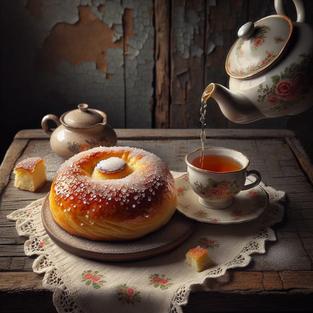 Golden-baked Slovenian Kozjansko Pecivo pastries with a sweet filling