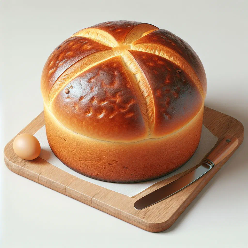 Golden-crusted Slovenian pinca sweet bread studded with raisins