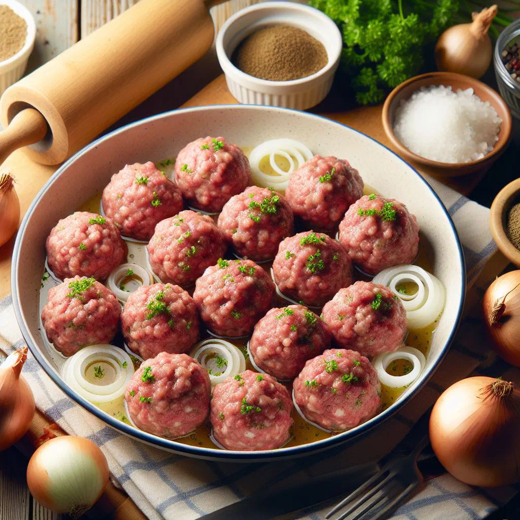 Golden-brown South African frikkadels garnished with fresh herbs
