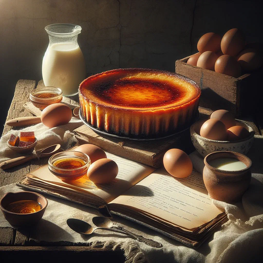 Pan de Calatrava baked bread pudding dusted with cinnamon