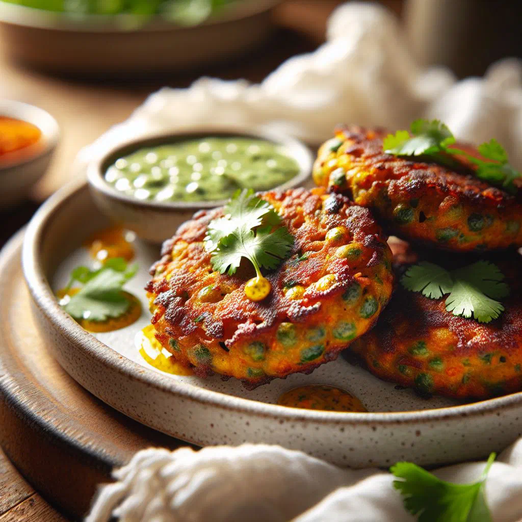 Golden, crispy Sri Lankan lentil fritters served on a plate