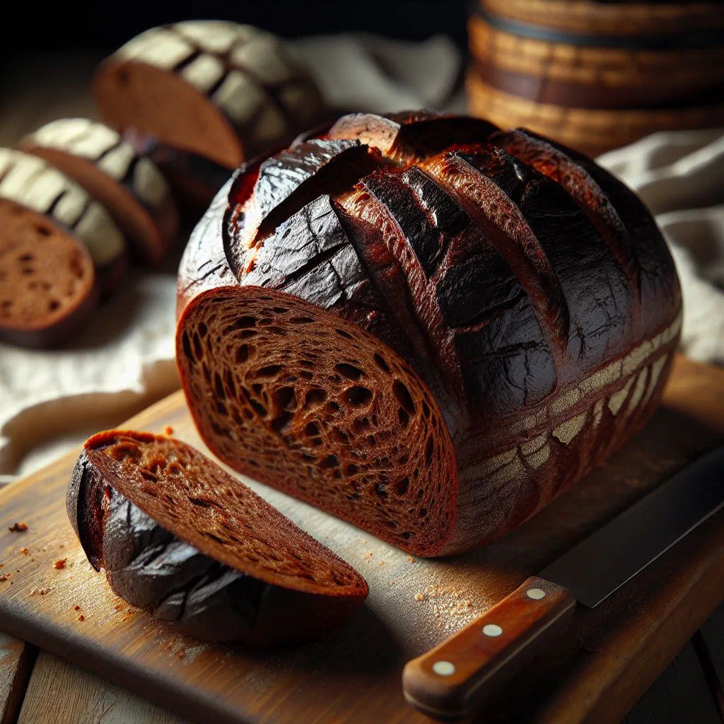 Golden loaf of Sri Lankan roast paan with a crisp crust