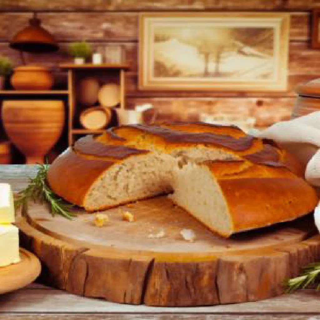 Golden Swedish Bagarstuga Bröd, a sweet baked loaf, sliced and ready to serve