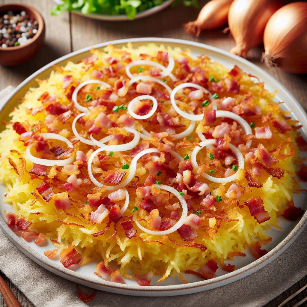 Golden pan-fried Älpler Rösti topped with melted cheese