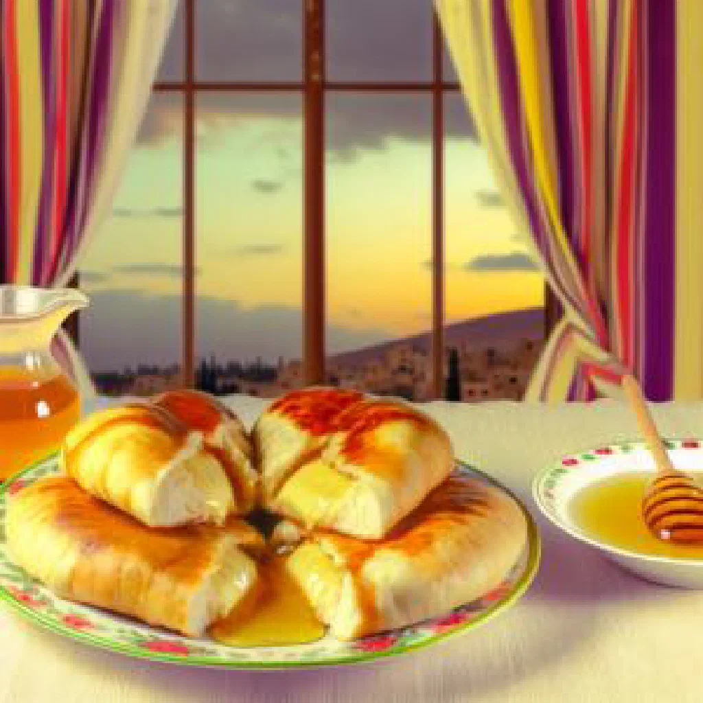 Golden fried kallaj pastries filled with spiced minced meat