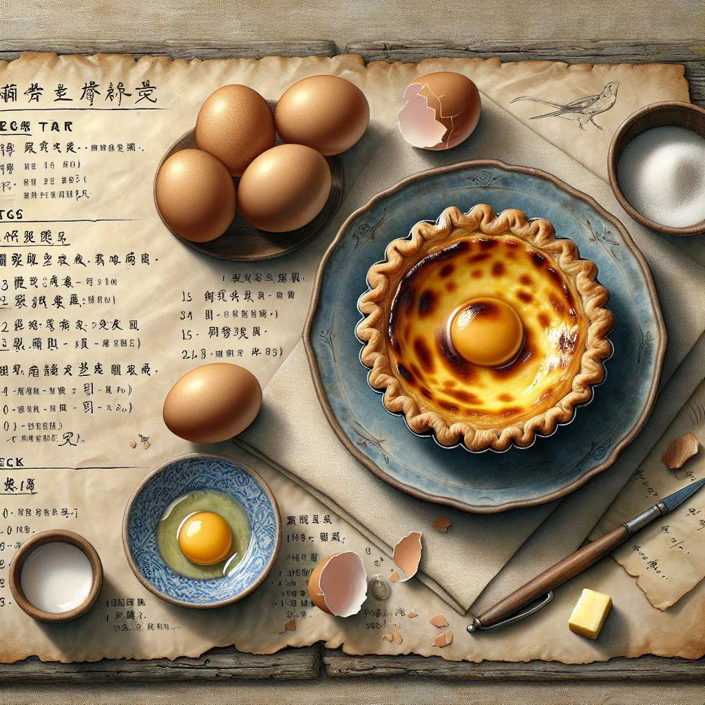 Golden Taiwanese egg tarts with glossy custard filling in a flaky pastry shell