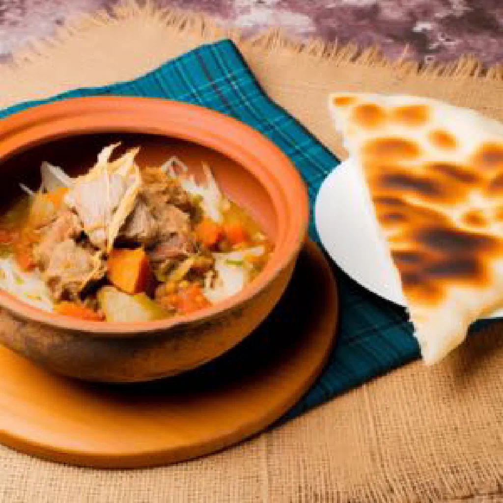 Kainatma stew with tender lamb, carrots and potatoes in a large pot
