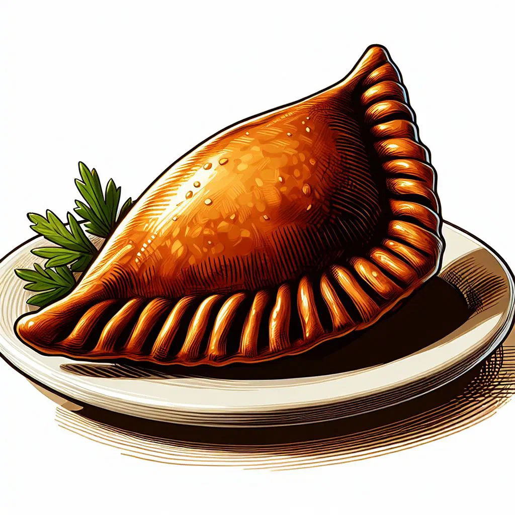 Golden fried sambusa baraki pastry parcels with fresh herbs