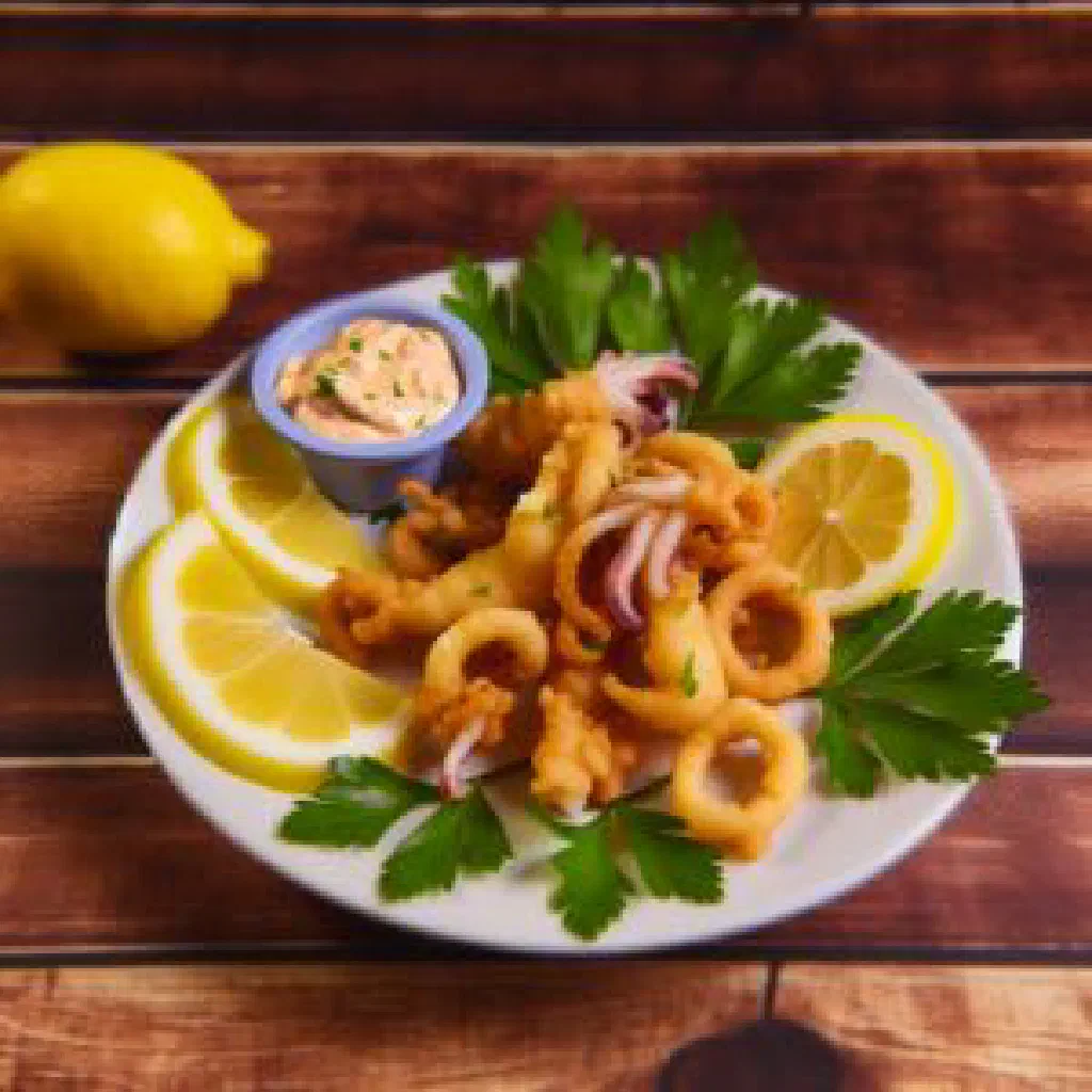 Tender octopus simmered in creamy coconut sauce, garnished with fresh coriander
