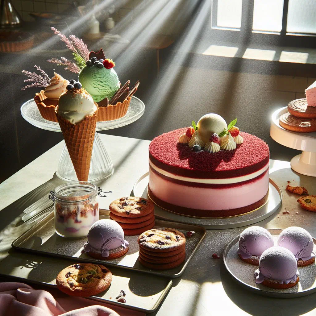 Brightly coloured layered Thai Khanom Chan dessert cut into neat squares