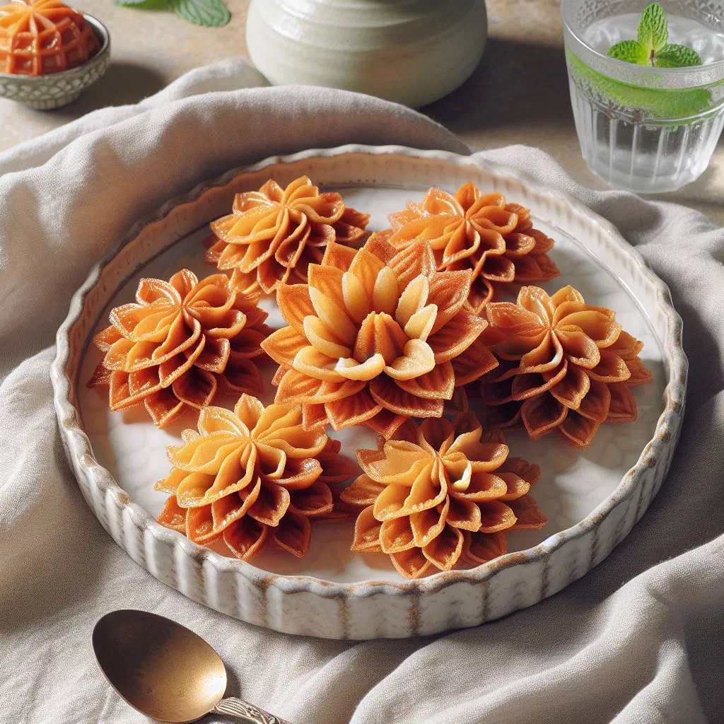 Steamed Thai coconut rice cakes garnished with fresh leaves