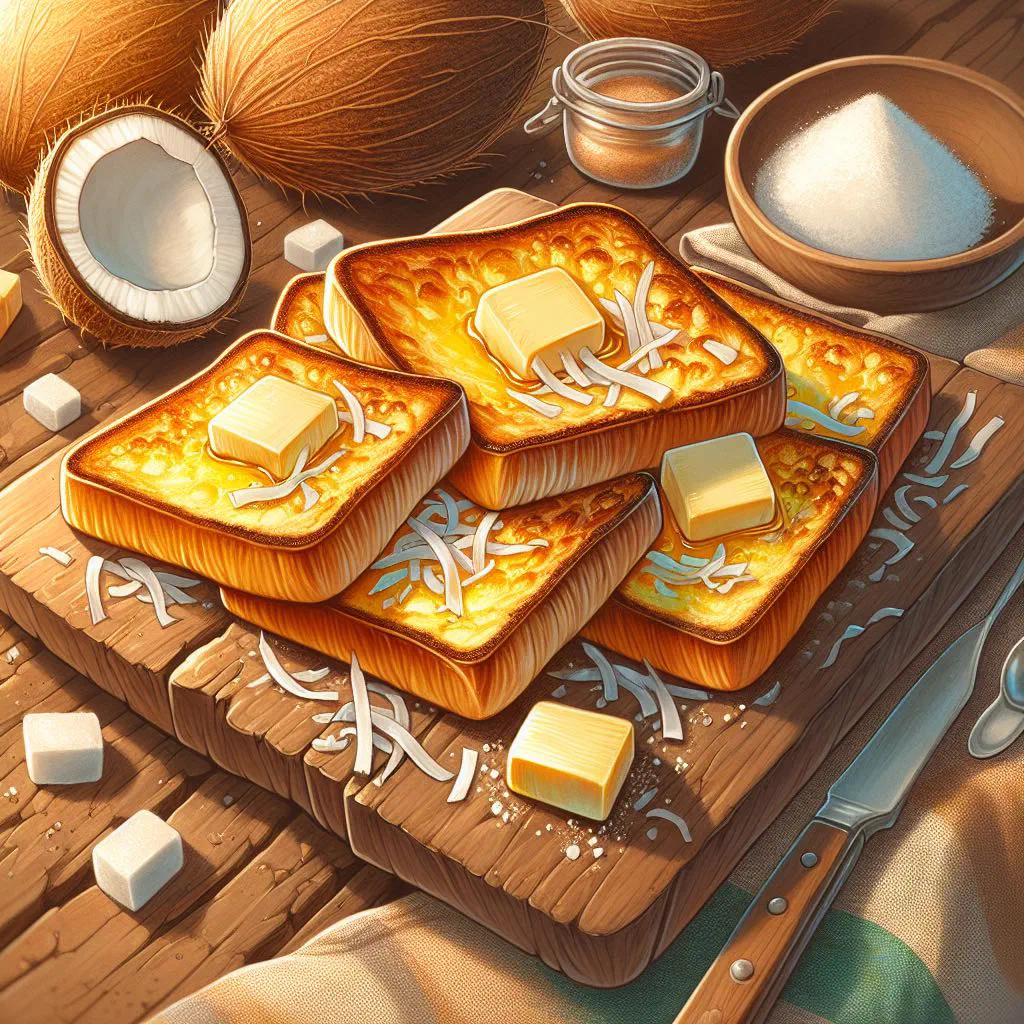 Small steamed Khanom Pang dumplings served on a colourful plate