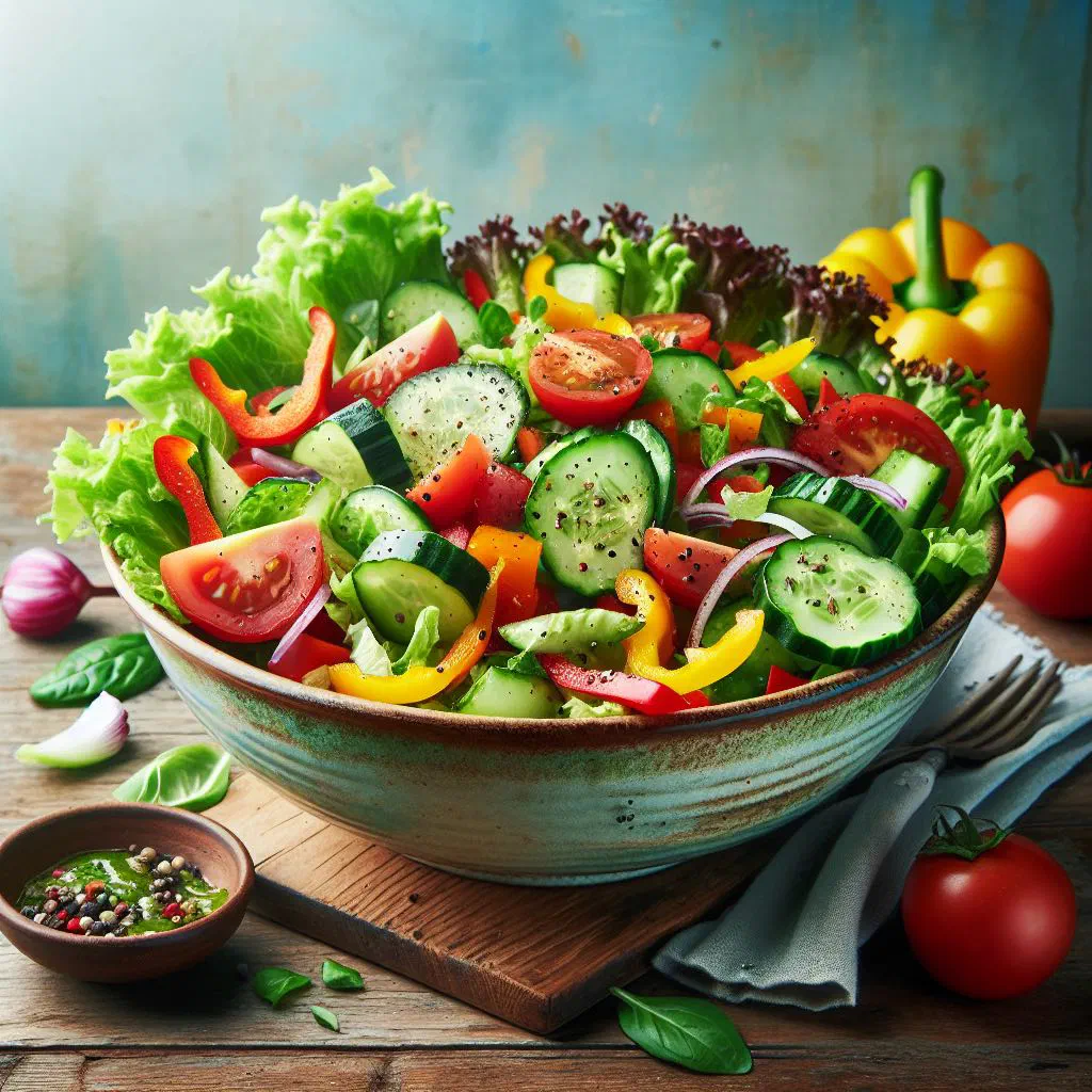 Laab gai chicken salad with fresh herbs and lime on lettuce leaves