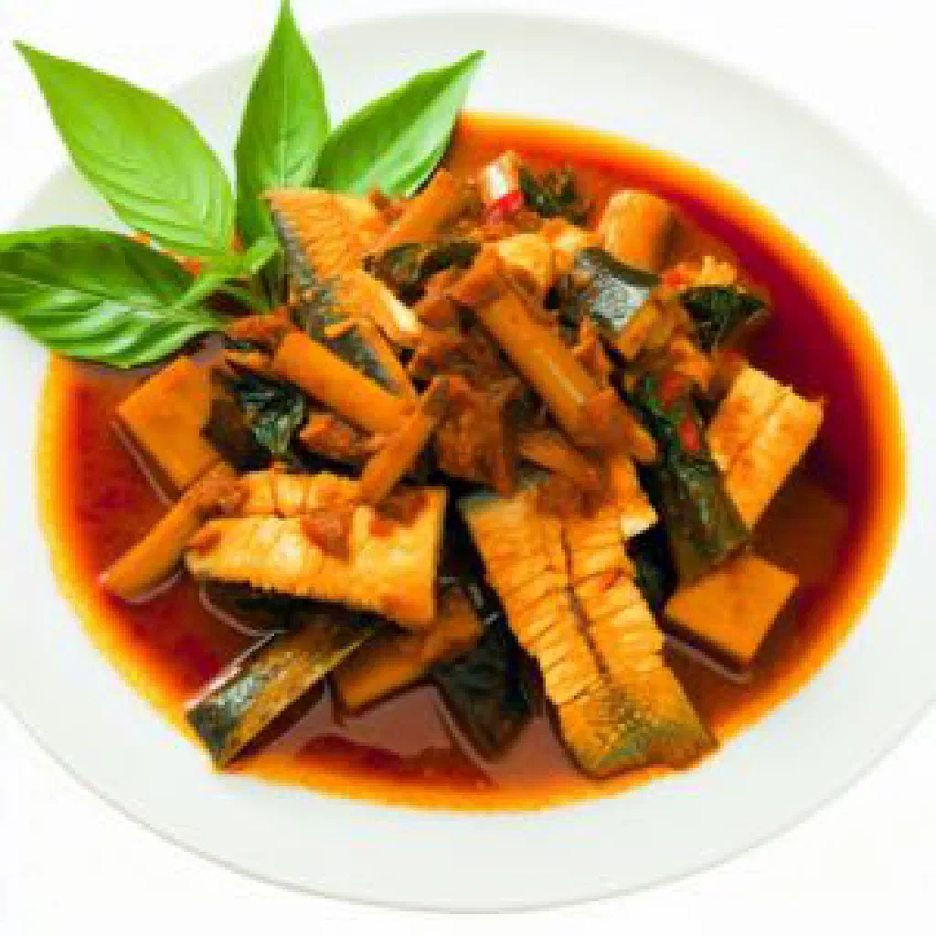 Spicy Thai catfish stir-fry with chillies and fresh Thai basil