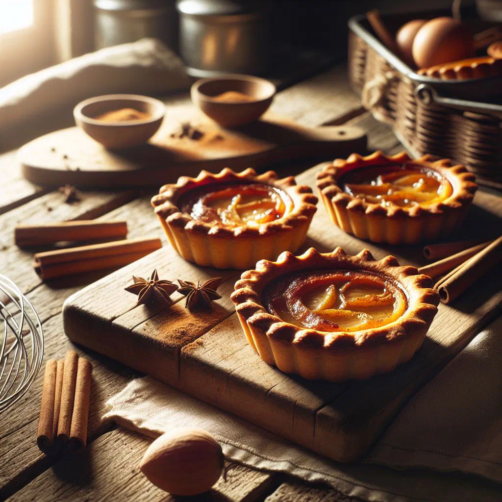 Golden baked tartelettes with assorted sweet and savoury fillings