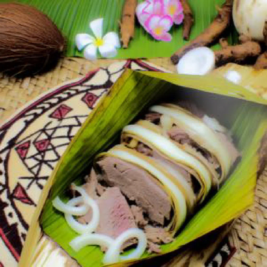 Steamed spinach parcels of Lu Kapapulu filled with coconut and fish