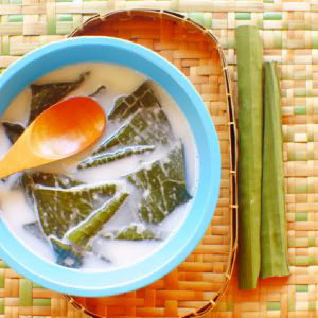 Creamy Tongan vai talos made from mashed taro and coconut milk